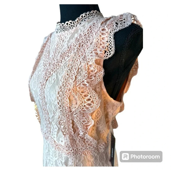NWT Lulus My Sweetheart Blush Pink Lace Mini Dress size Medium - Picture 6 of 15